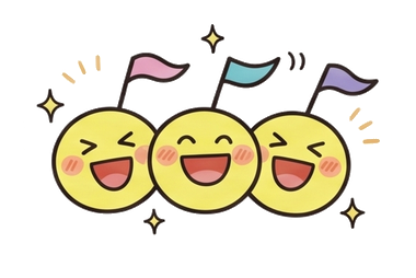 楽しい表情のひいらぎロゴキャラクター